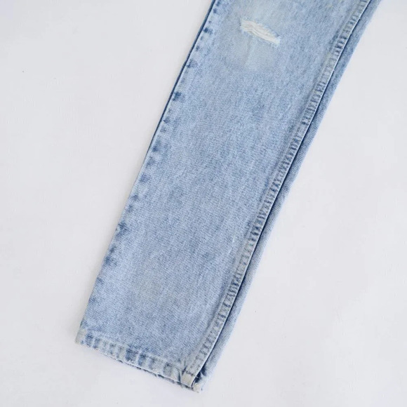 Vintage Silver  Acid Wash Straight Leg Jeans Denim - Picture 5 of 14